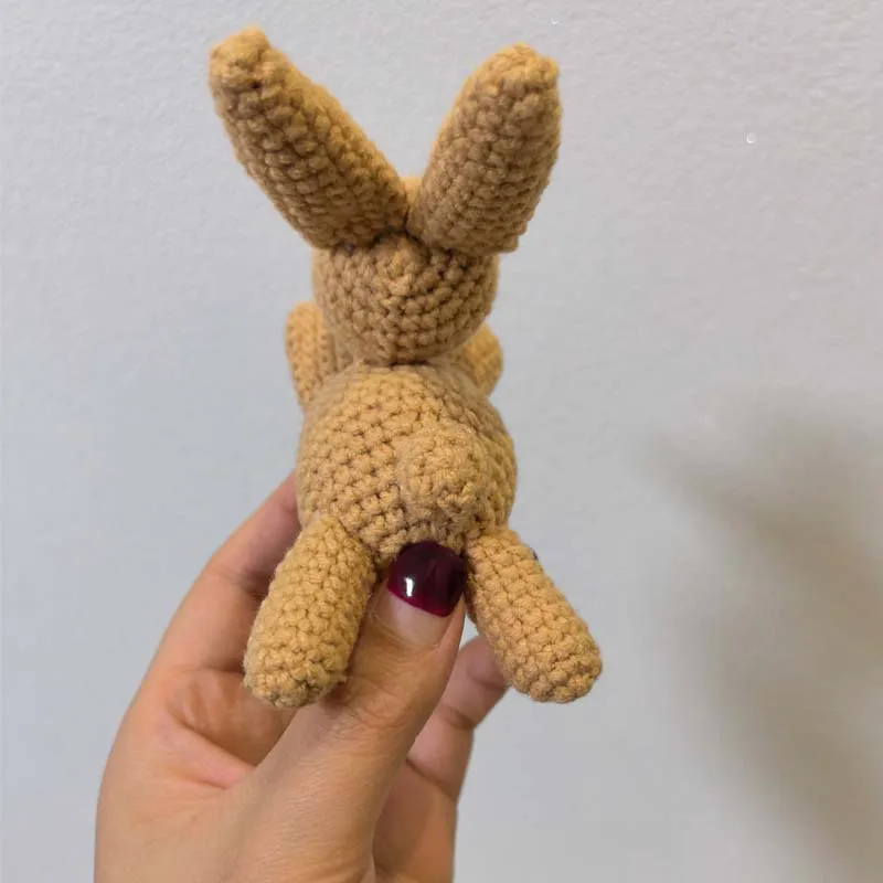 قطعة واحدة من زينة أرنب كروشيه رائعة، سرير أطفال متنقل وحضانة معلق على الحائط أرنب كروشيه، هدية ديكو منزلية ذاتية الصنع