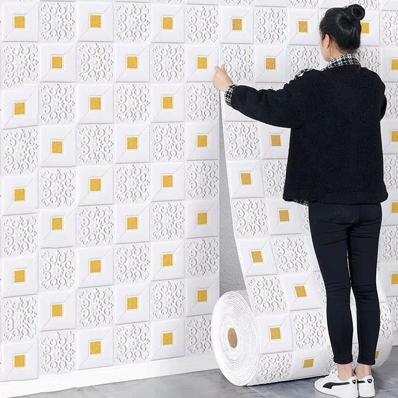 70cm*1/5/10m Wall Stickers Self Adhesive Waterproof Moisture Proof Ceiling Roof Decorative Paper for Room Living Room Wallpaper