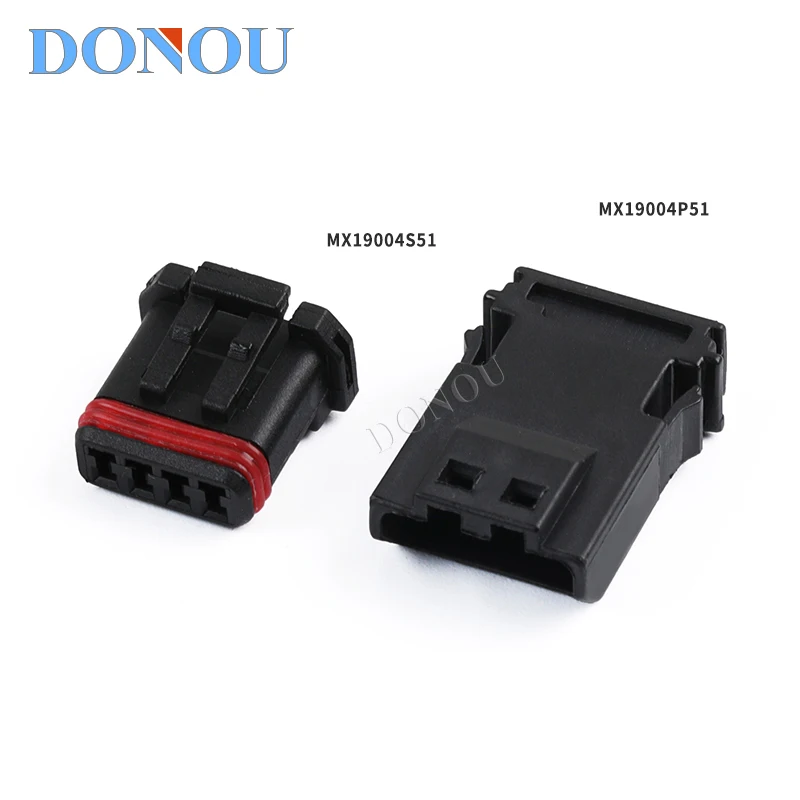 The JAE type 4-hole connector MX19004S51 is suitable for the Volkswagen rearview mirror heating plug MX19004P51