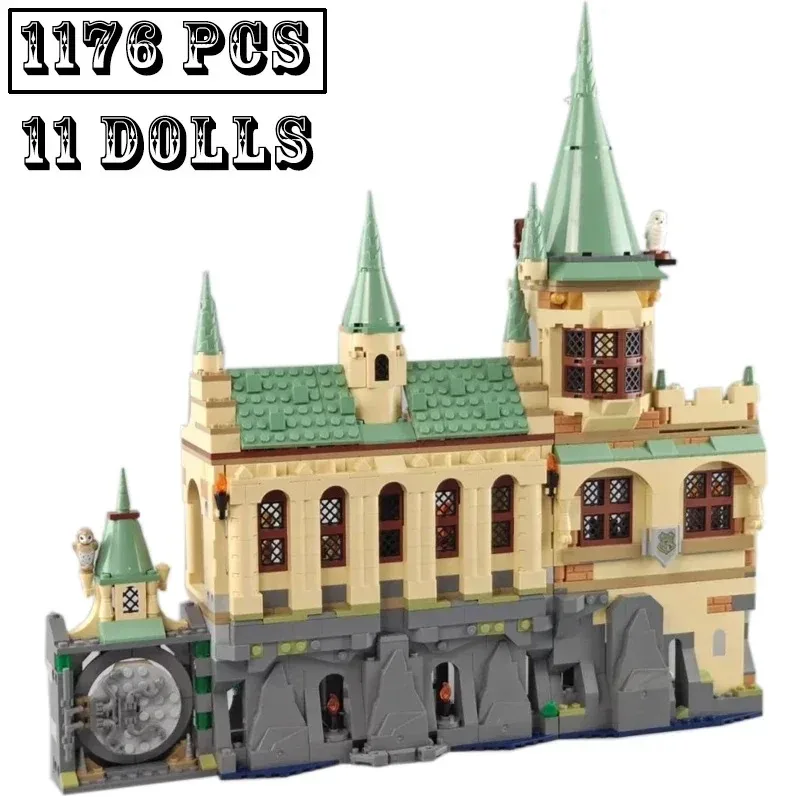 1176pcs Magic Academy Building Blocks Castle MOC 76389 Model buiding Chamber of Secrets Brick Toys For Kids Gifts