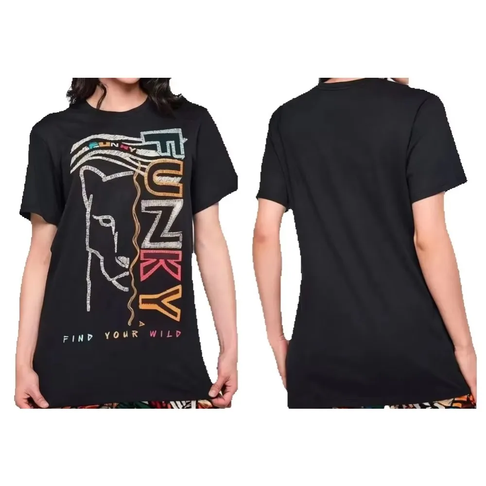 2026 New ABCDE Fitness Print T-shirt Loose Short Sleeve Tops Dance Running Sportswear Unisex Casual Streetwear Tee