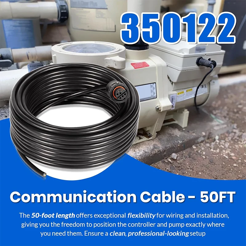 Replace Part for 350122 Communication Cable for Pool Plumbing System Automation Cable 50 Ft Compatible with Intelliflo Pool Pump