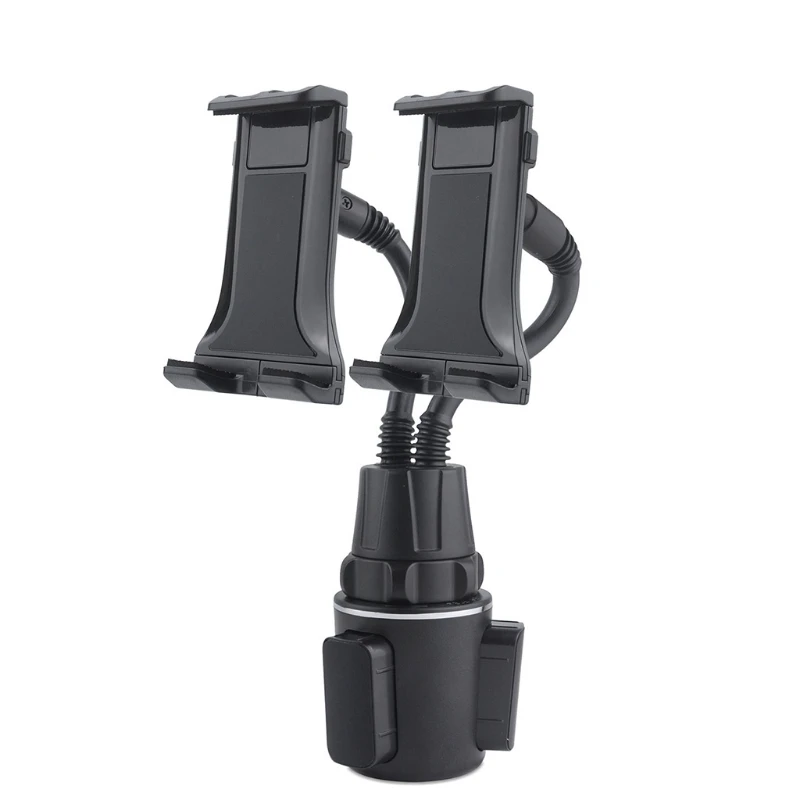 Y1UB 2in1 360 Degree Car Cup Holder Dual Tablet Mount Adjustable Stand