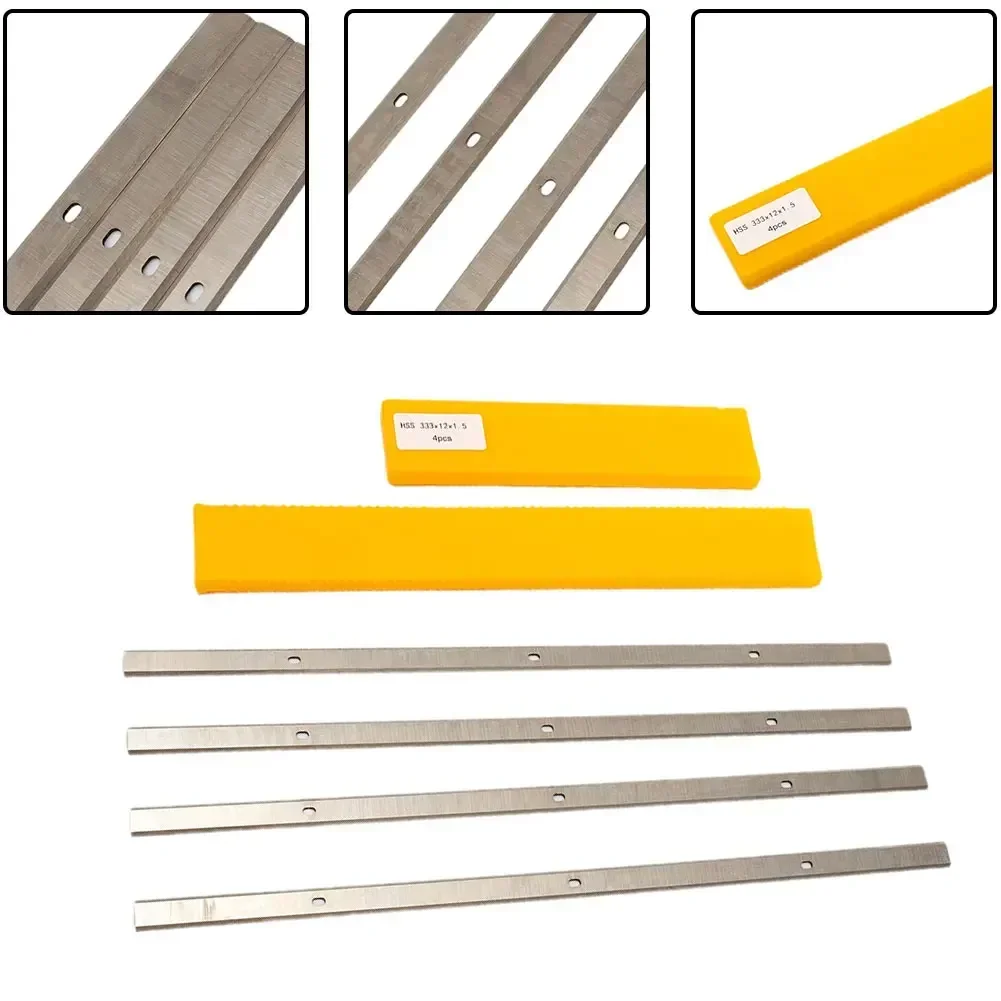 Pack Of 4 330mm HSS Wood Planer Blades 330x12x1.5mm For DH330 DH316 Double Blade Electric Planer Woodworking Machinery Pa