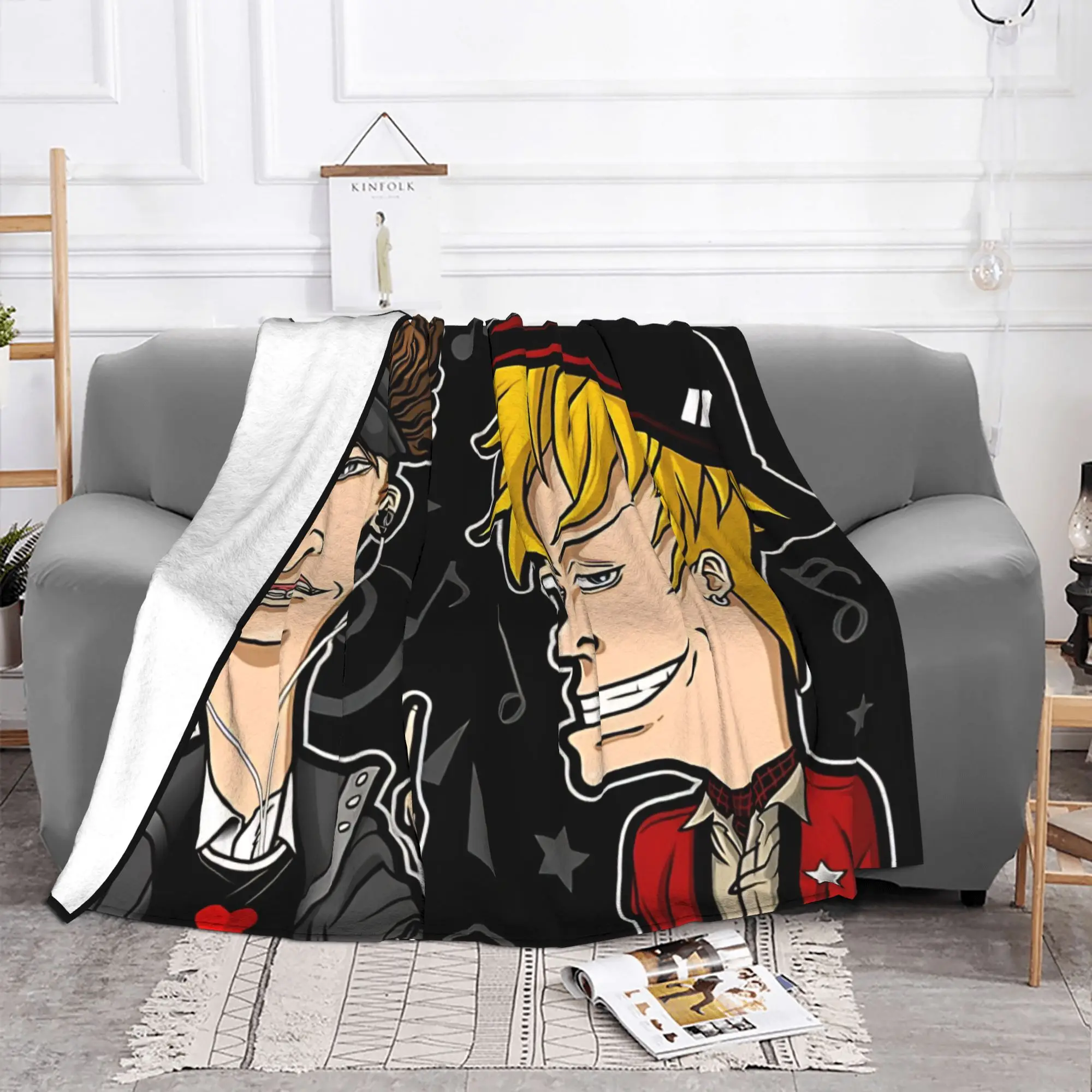 1PC Home Cutecore Let‘s do some K Pop Beavis and Butt Head Blanket Super Cosy Plush Home Living Room Sofa Halloween
