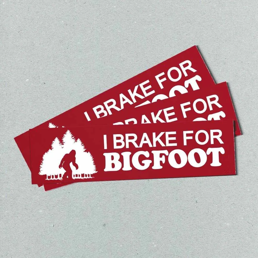 I BRAKE FOR BIGFOOT наклейка на бампер-Забавный Винтажный стиль-Виниловая наклейка 80-х 90-х годов-наклейки на бампер-автомобильные наклейки