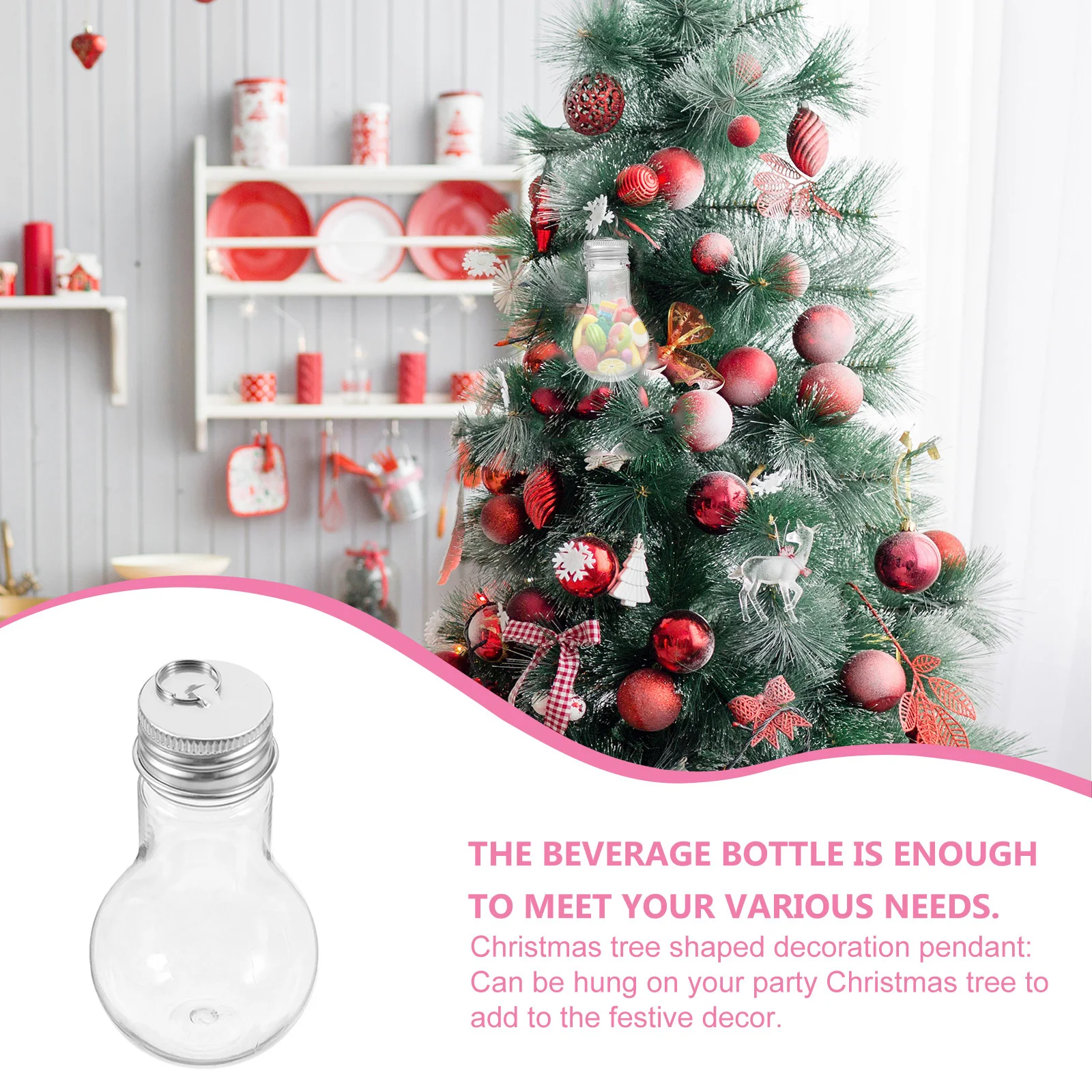 

10 Pcs Candy Bottle Decoration Creative Water Bottles with Lids Drinking Jars The Pet Empty Decorative Juice Baby