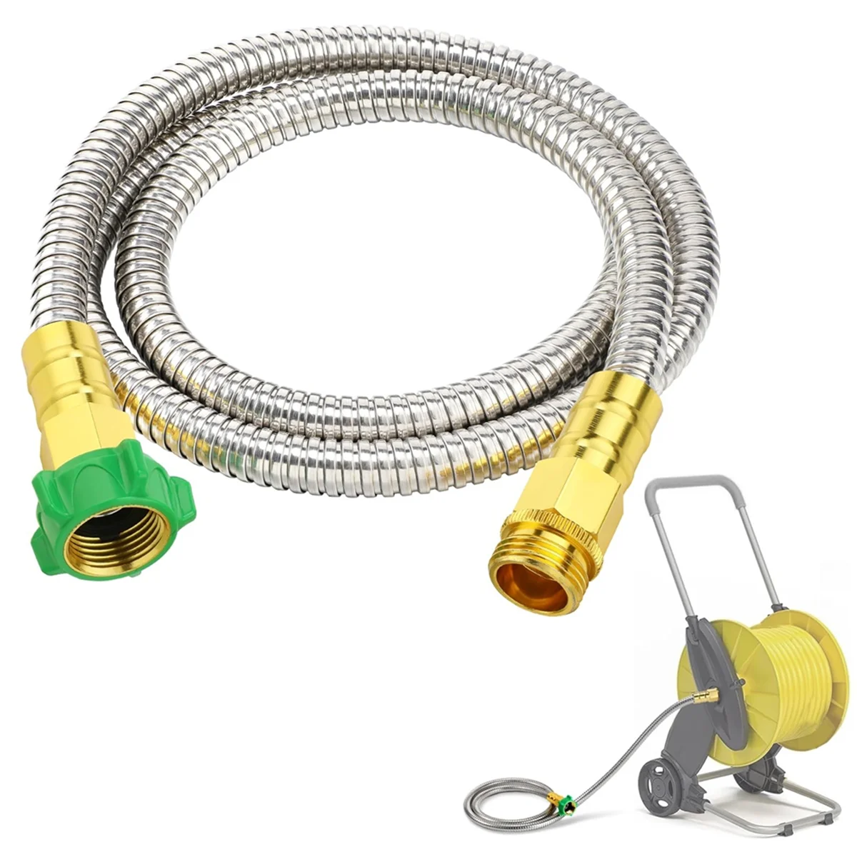 AA25 Male to Female Leader Hose for Hoses Reel - 5ft Leakproof Free Garden Hose,for Outdoor Garden Car Pet Cleaning