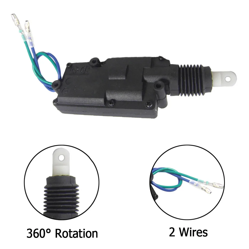 2/5 Wire Universal Car Electric Remote Central Door Lock Actuator Auto 12V Heavy-Duty Power Locking System Single Type Kit