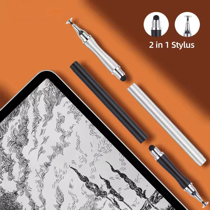 1-4Pcs 2in1 Stylus Pen Universal Drawing Tablet Capacitive Screen Touch Pens For Mobile Android Phone Smart Pencil Accessories