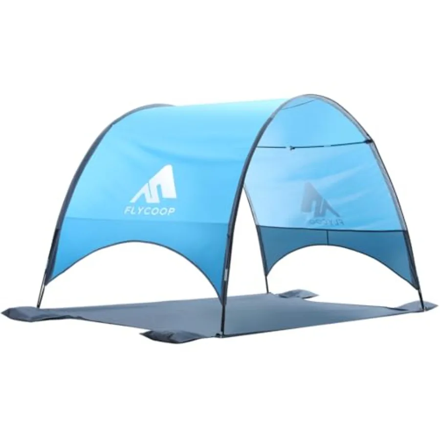 

Пляжный зонт-тент 2026 года с улучшенной защитой от УФ-излучения UPF 50+, портативный, с вентиляцией 360°, 4 мешками для песка, двумя карманами