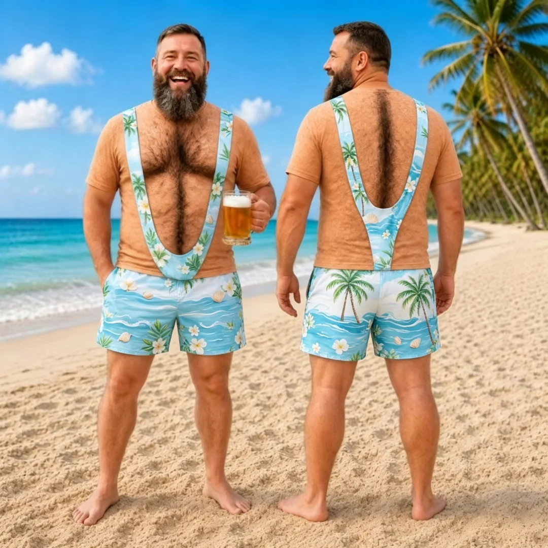 Beach Shirt Hawaiian - 2026 Hawaiianischer Stil Muschel- und Blumenmuster