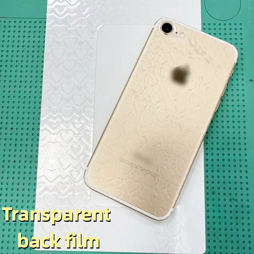 TUOLI 10pcs Transparent 3D Embossed Back Sticker Rear Cover Protective Film For MobilePhone Skin Hydrogel Sheet Cutting Machine