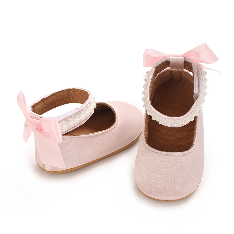 Mary Jane Flats für Kleinkinder, Mädchen, mit Schleife, rutschfeste, weiche Sohle, Prinzessinnen-Laufschuhe für Kleinkinder, Sneaker, Hochzeitskleid, Tanzschuhe – Detail 16