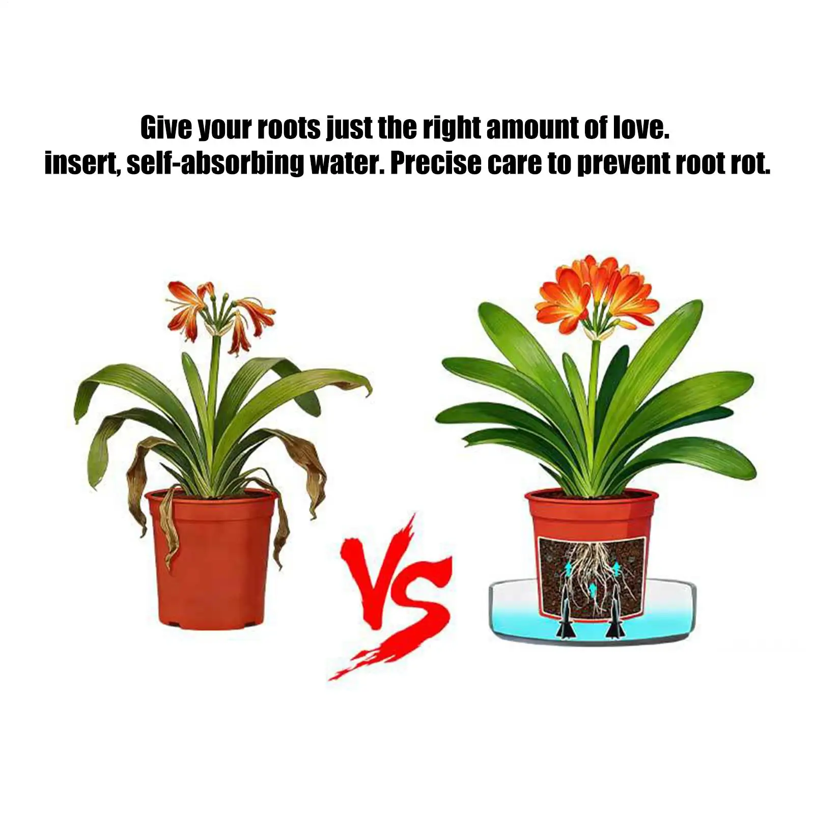 Plant Watering Spikes 4 Pieces Reusable Automatic Home Supplies Vacation Plant Watering Devices For Indoor Potted House Flowers