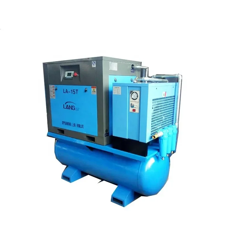 Langair 10hp 7.5 kw Combined Screw Air Compressor With Air Dryer Air Filter