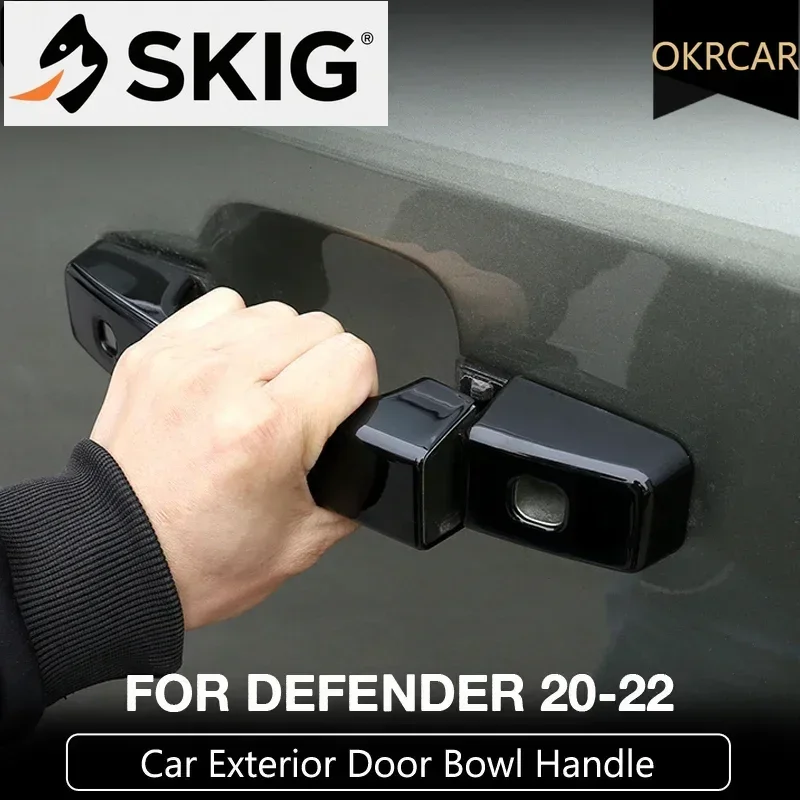 

Для Land Rover Defender 90 110 130 2020-2022 хромированный черный автомобильный внешний дверной чаша, ручка, декоративная крышка, накладка, автомобильные аксессуары