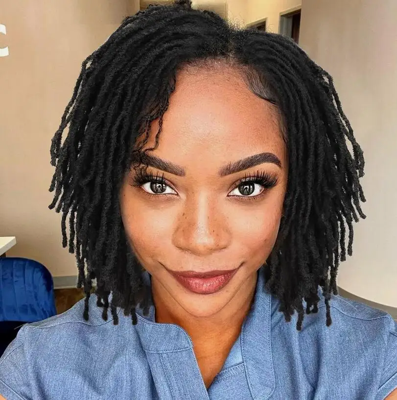 

Afro Crochet Twist Braided Faux Locs Wig for African Americans Curly Braiding