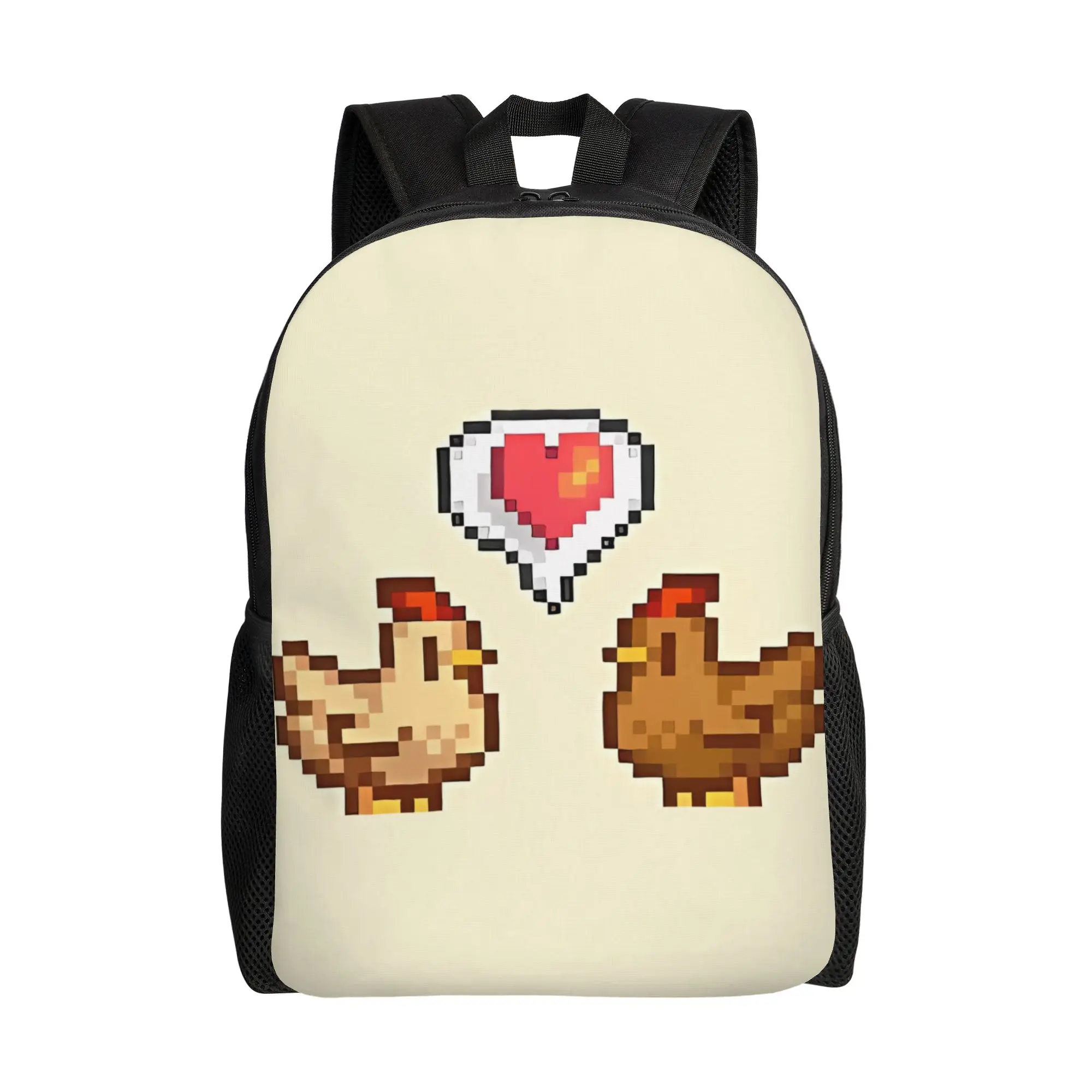 

Chicken Love stardew valley Backpack Students Daily mochila Large Capacity Schoolbag Back To School Season