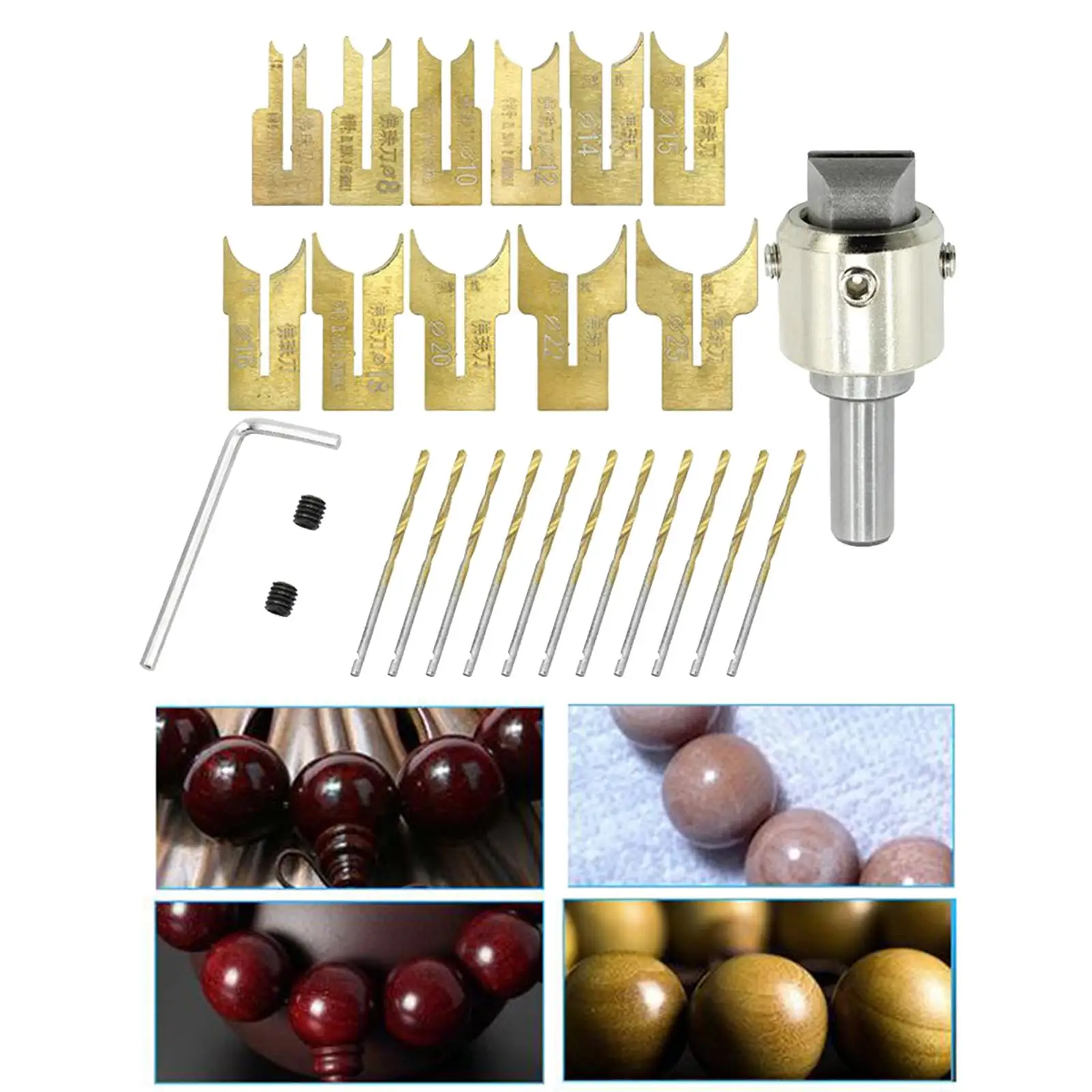 Carbide Bead Router Drills Bit Milling Cutter Set for Wood Chisel Crafting DIY Jewelry and Gift Making
