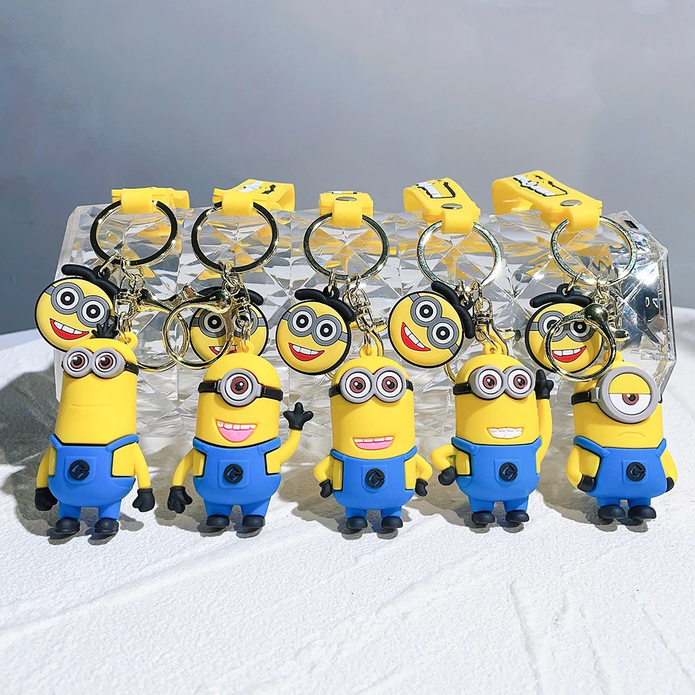 Super urocza seria Despicable Me Model z kreskówki brelok Minionki jajka kreatywna i wykwintna torba Kawaii dekoracja wisiorek prezent