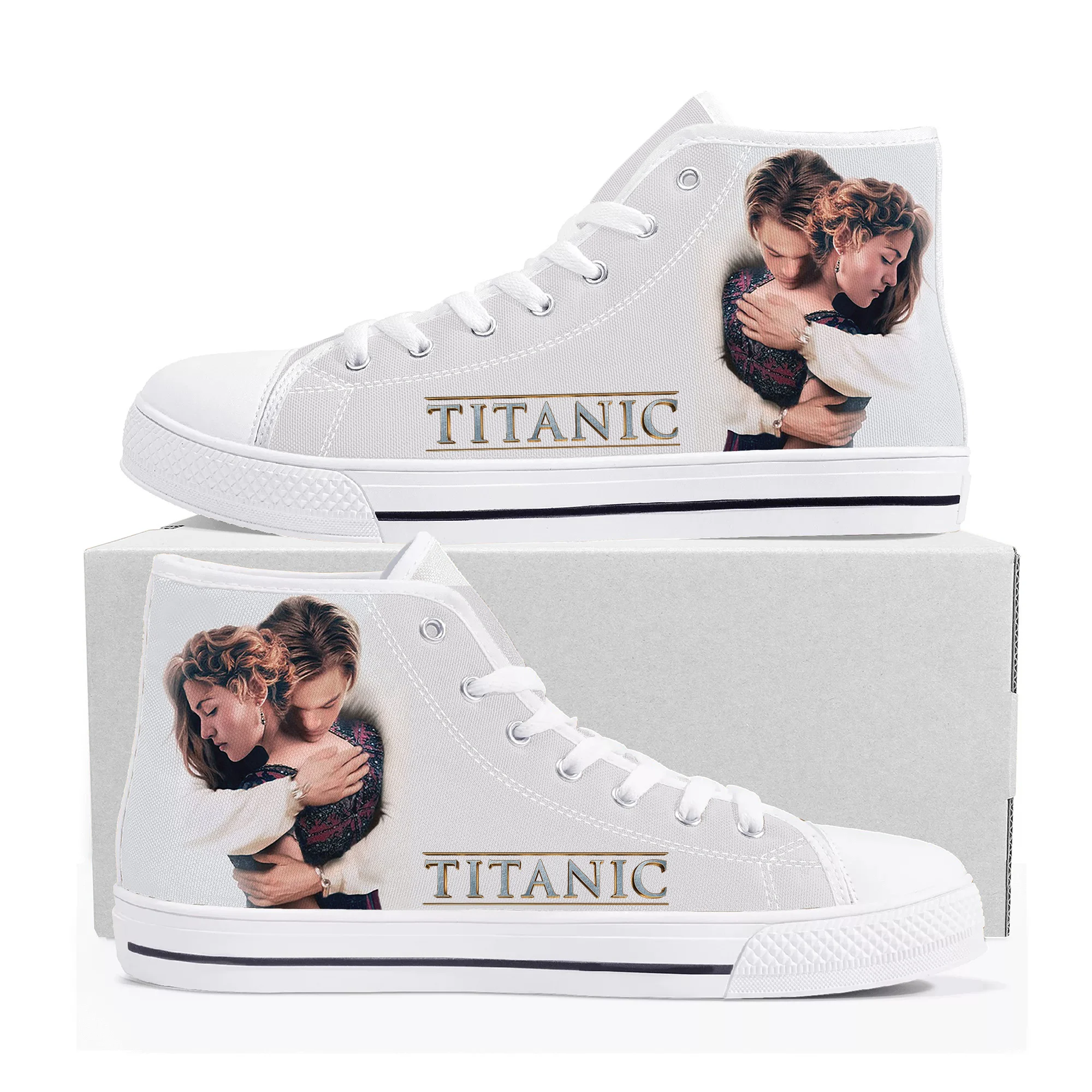 titanic classic movie High Top High Quality Sneakers Mens Womens Teenager Canvas Sneaker Casual Custom Made Shoes Customize Shoe