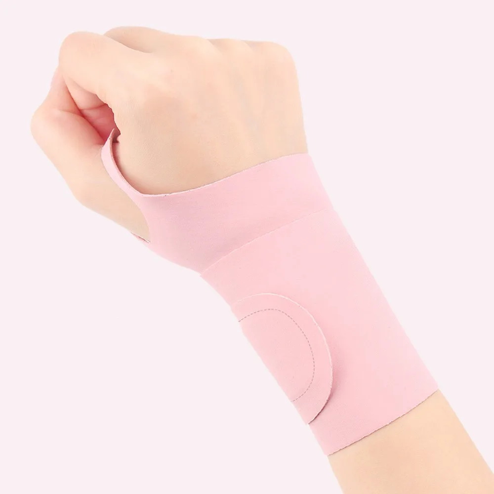 Knitting Fabric Sport Wrist Guard with Fastener Tape Adjustable Thumb Protective Sleeve Ultra Thin Wrist Support Brace