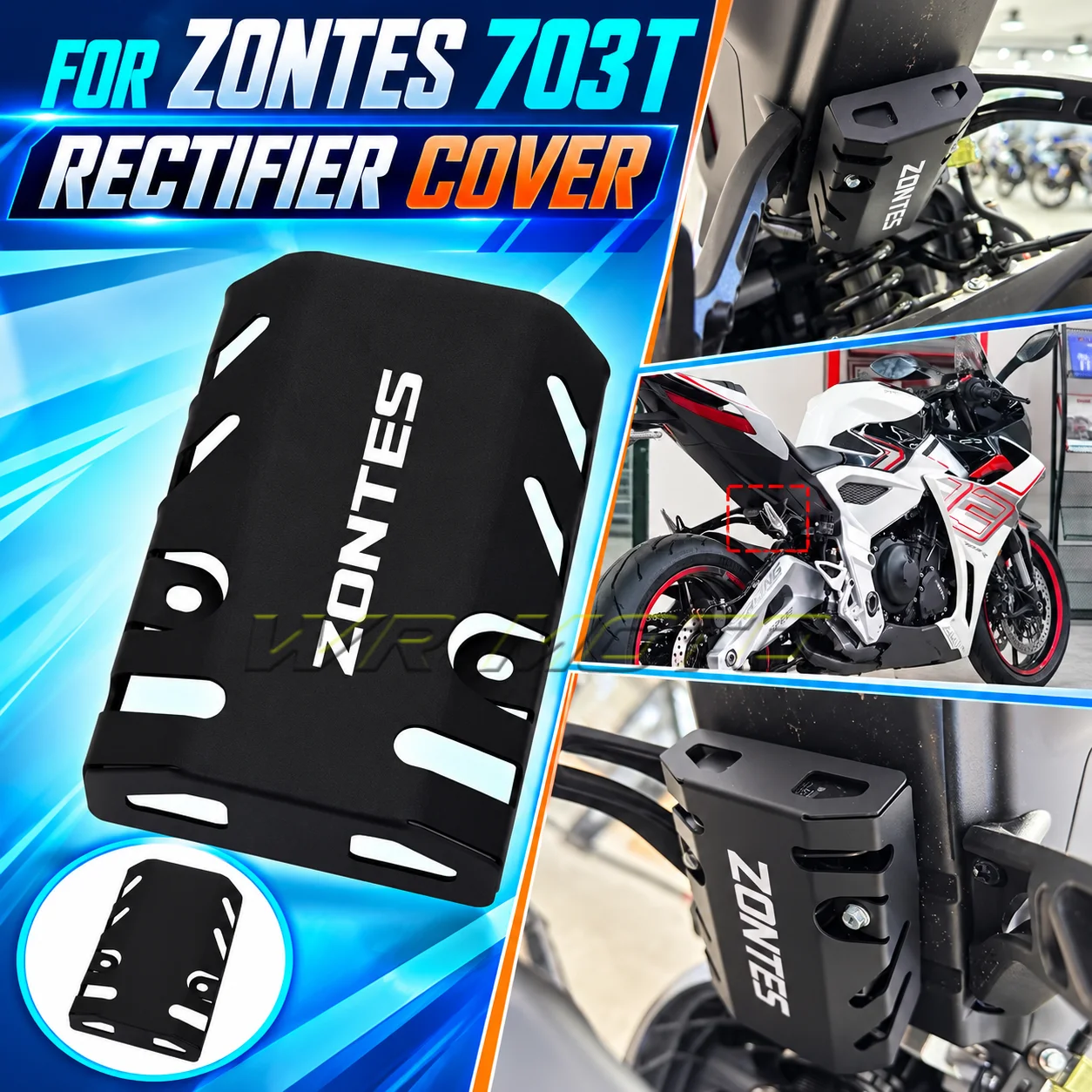 Motorcycle Voltage Regulator Decor Shell Anti-Stone Protective Cover Fit ZONTES 703T 703RR 703R Mod Parts