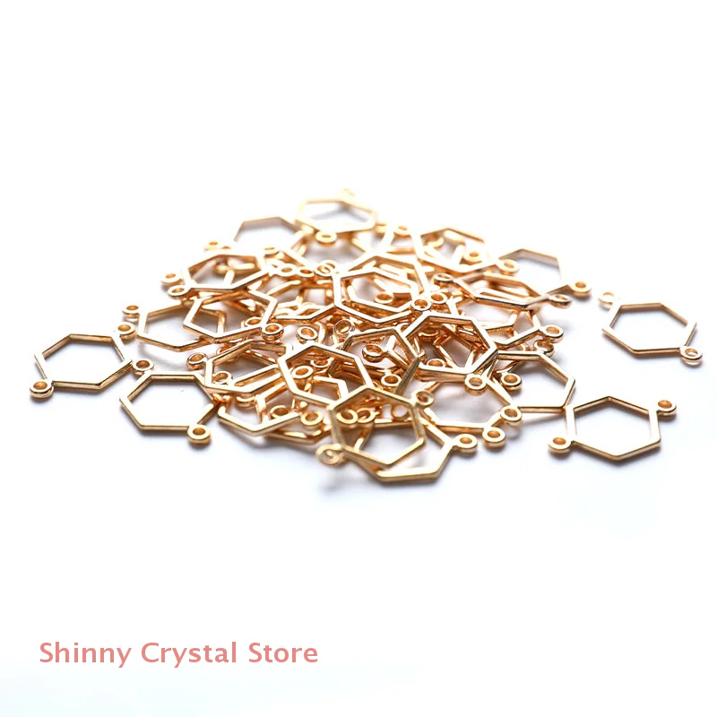 40pcs Gold Honeycomb Connector Charms For Jewelry Making DIY Jewelry Findings