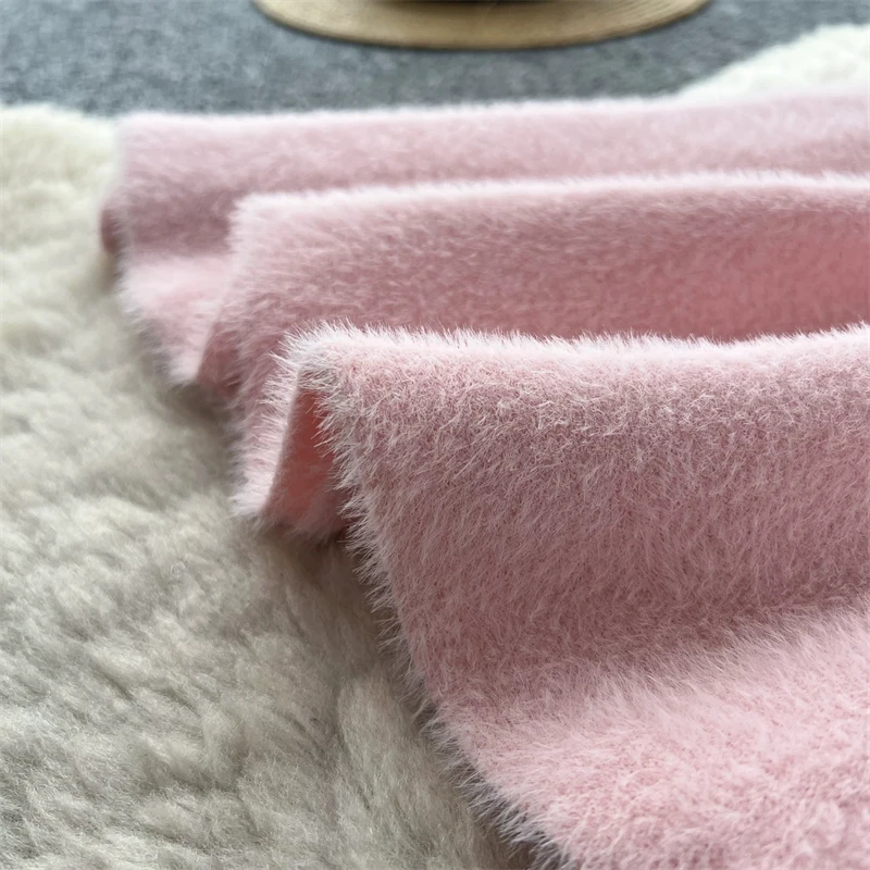 Damen Kunstnerz Gestrickter Meerjungfrauenrock Hohe Taille Weicher Flauschiger Warmer Pulloverrock Herbst Winter Eleganter Figurbetonter Langer Midirock 636 – Detail 23