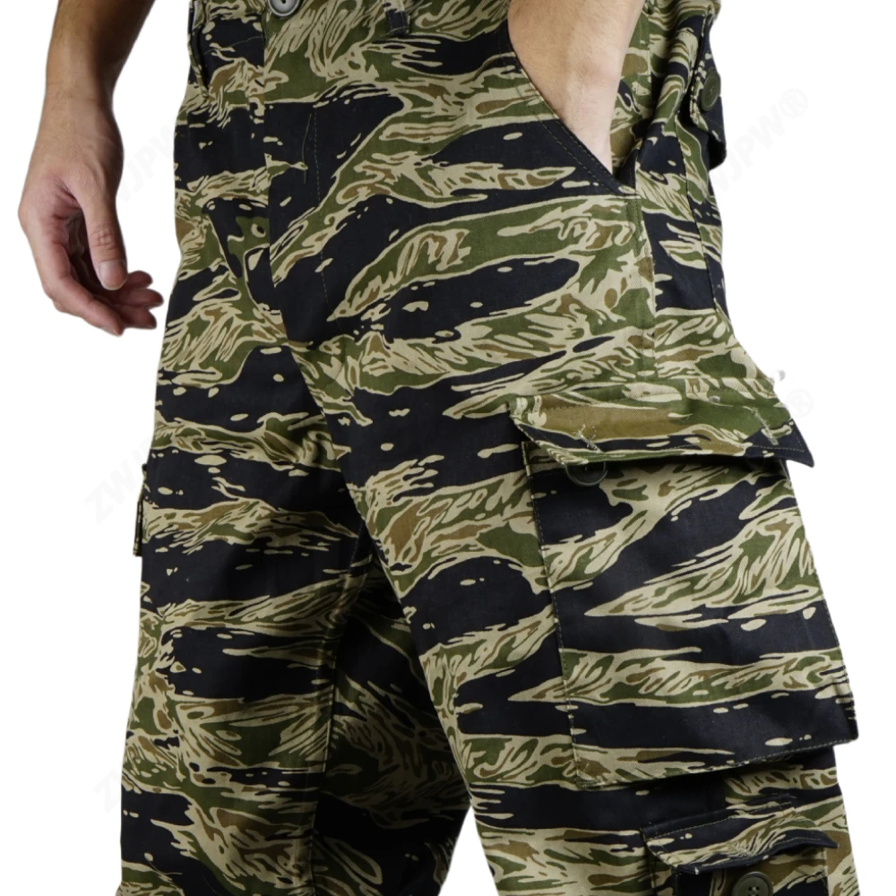 Pantalones tácticos TCU Tiger Stripe Spot de sarga hombre duradera