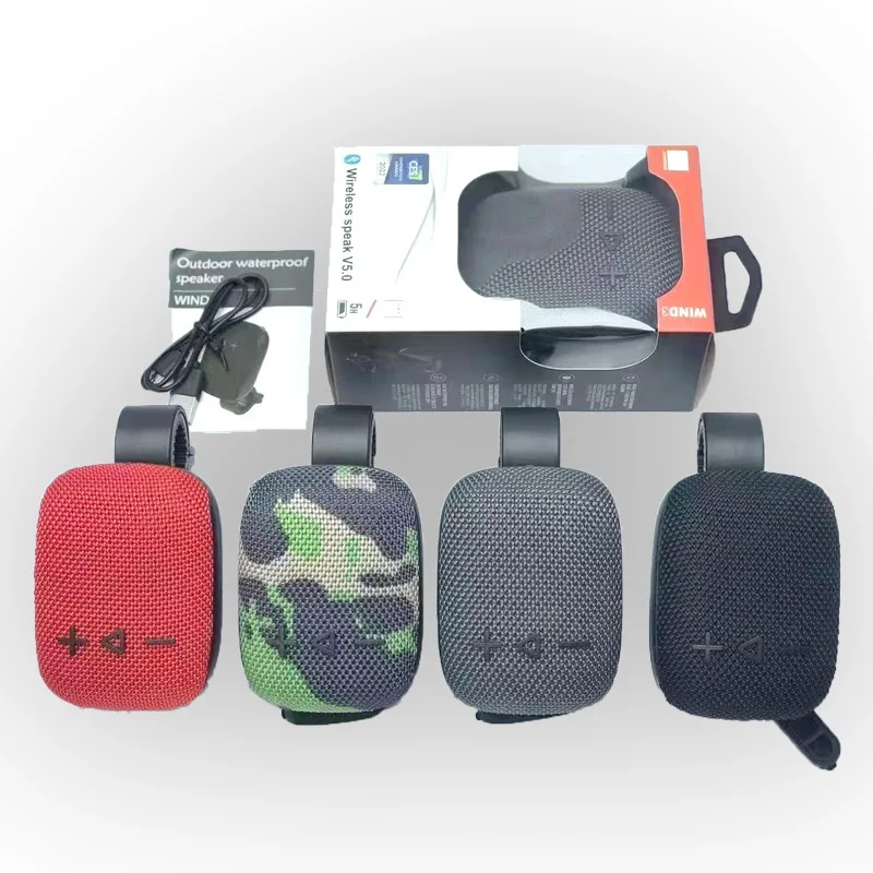 WIND3 Portable Bluetooth Speaker Outdoor Bicycle TWS Wireless Mini Bass Soundbar Waterproof Riding Music Play Loudspeaker