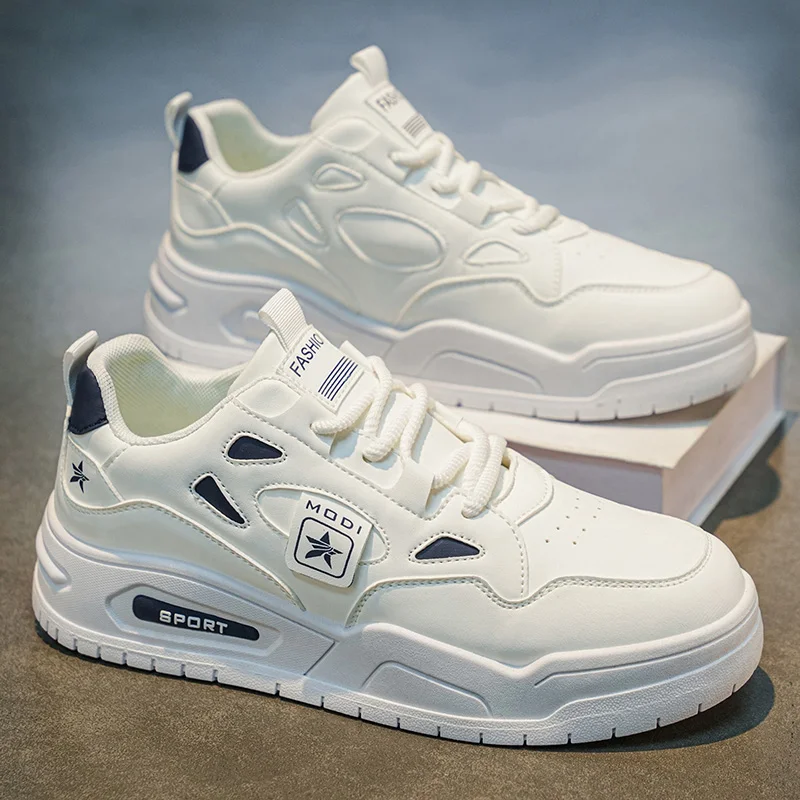 Solid Colour Anti Slip Wear-resistant Rubber Sneakers Autumn New Men Casual Shoes Fashion Comfortable Soft Sole Driving Footwear