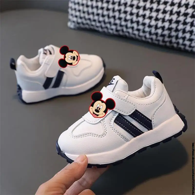 Disney Mickey Duck Boys Sneakers Comfortable Breathable Girls Shoes For Kids Sport Baby Shoes Stitch Fashion Toddler Infant Shoe