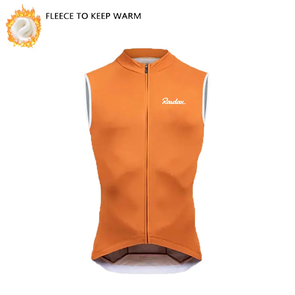 RAUDAX Fahrradweste Winter Herbst Thermofleece Warme Fahrradweste für Outdoor-Sport MTB Straße Thermo-Fahrradoberteile Weste – Detail 6