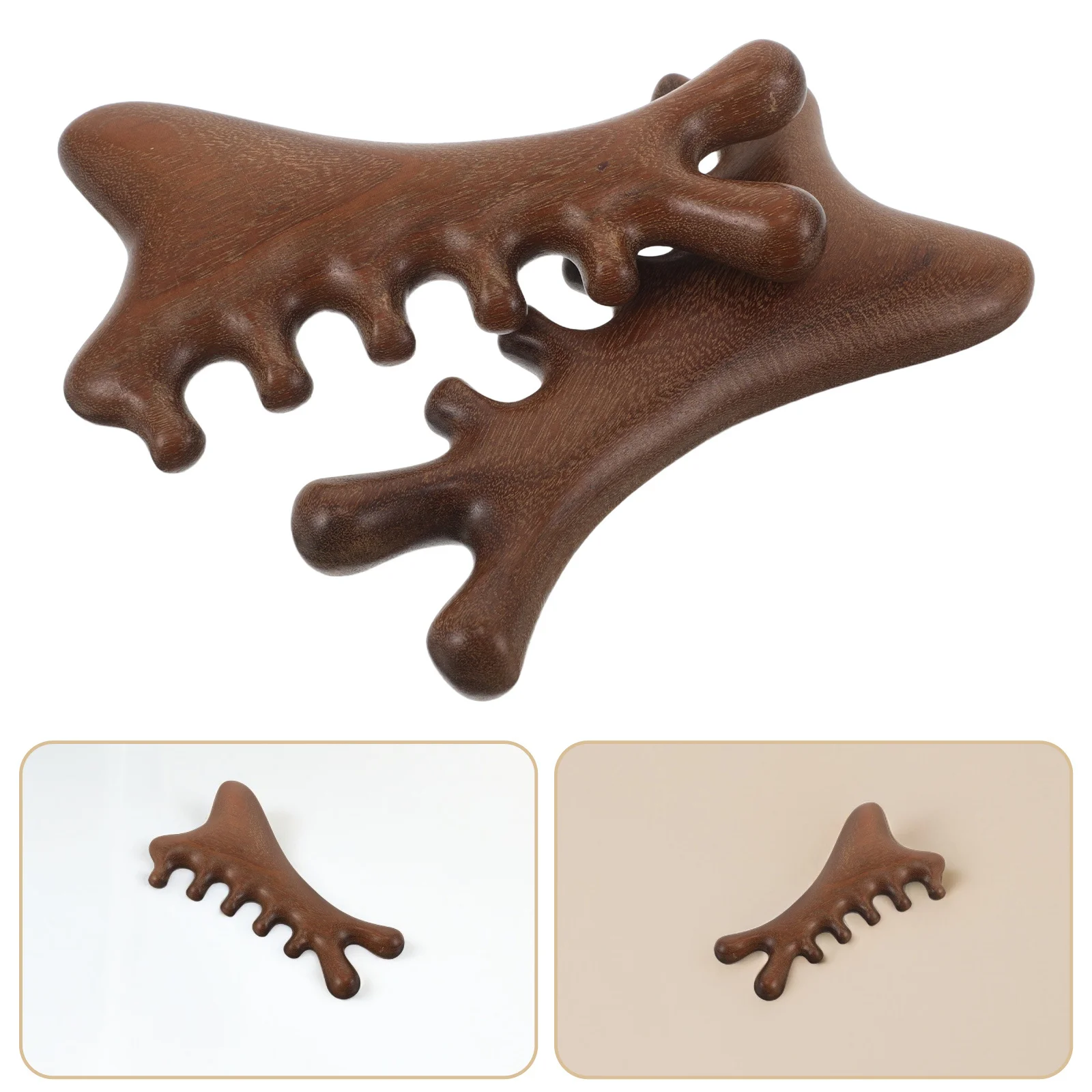 

2Pcs Wooden Scalp Massager Comb Sandalwood Wide Tooth Design for Head Massage Relief Stress Portable Hair Styling and Body