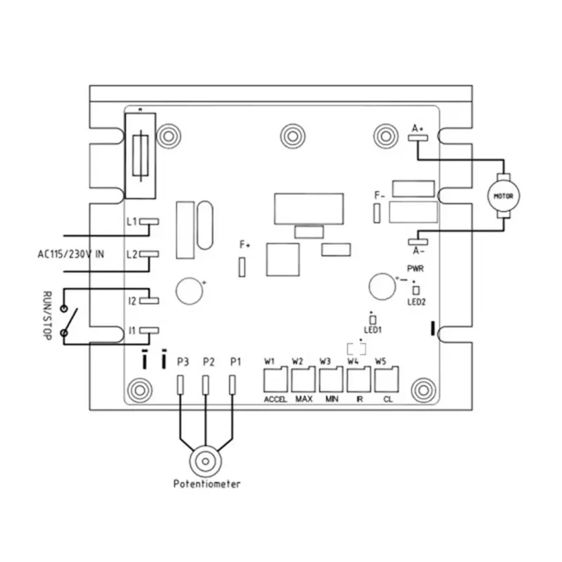 【A17Z】LKDR007B DC Brushed Motor Driver 115/230V 1500W 10A Motor Controller Governor