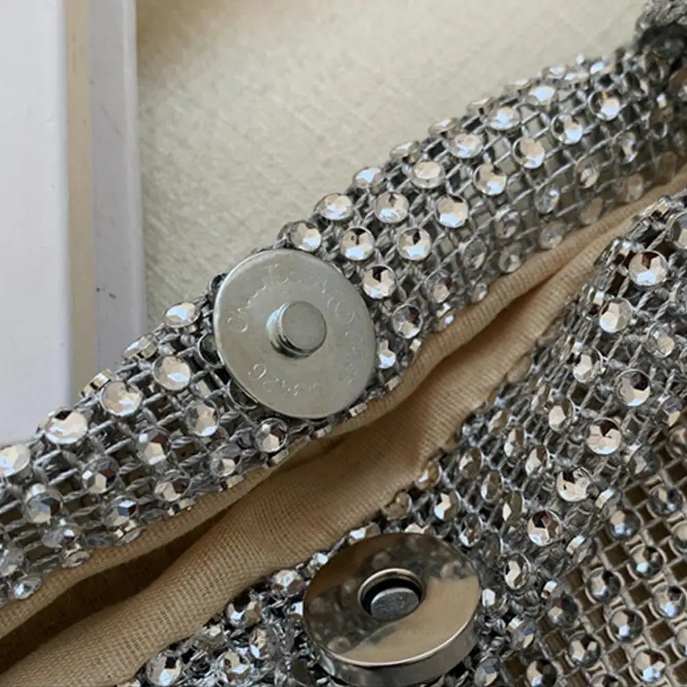 Fashion Simple Dinner Bag New Fashion Rhinestone Dinner Bag Personality Rhinestone Bag Handbag Simple Evening Tote Bags