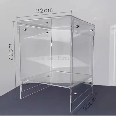 Nordic Double-layer Coffee Table Ins Acrylic Transparent Bedside Table Side Table Small Household Tea Cabinet тумба прикроватная