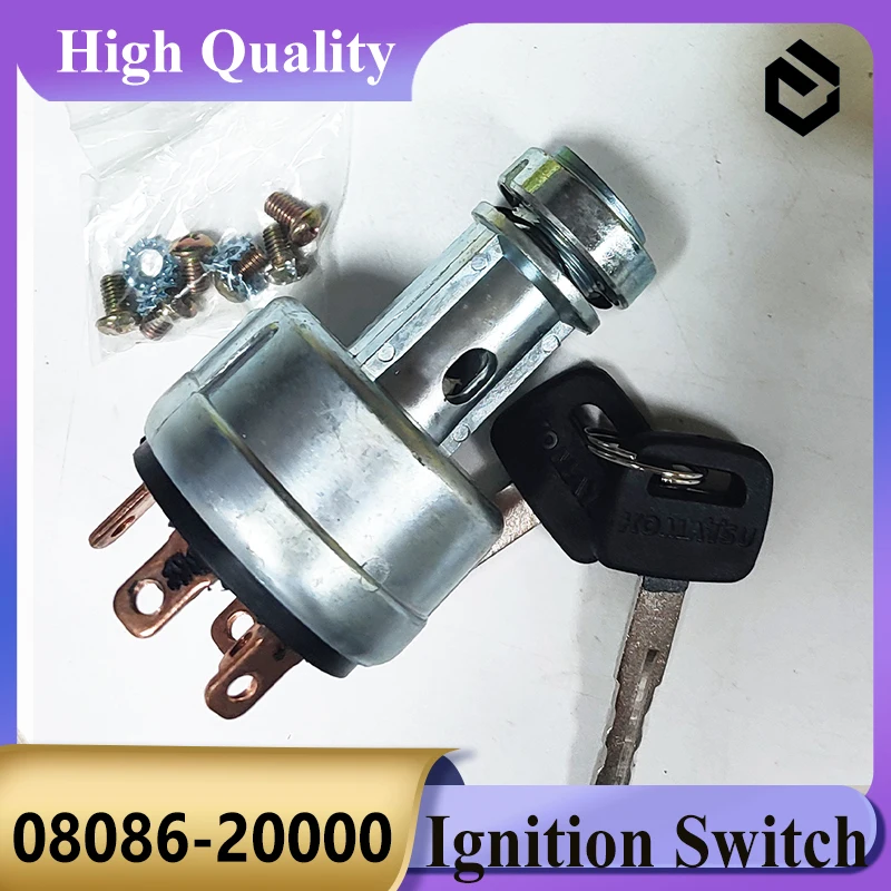 08086-20000 Ignition Switch with keys 0808620000 for Komastu PC130-8 PC220-8 PC200-8 PC240-8 PC360-8 PC450-8 Parts