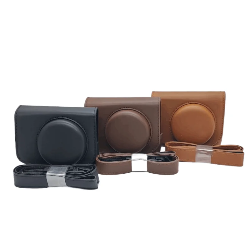 PU Leather Camera Bag Case Cover Pouch For Canon powershot G7XII G7X III G7X Mark2  Mark3 with Shoulder strap