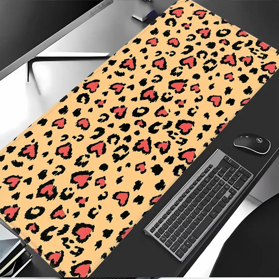 Heart Leopard Print Waterproof Mouse Pad Desk accessories Computer Laptop Pad Keyboard Mouse Pad office Pad Game Console Pad