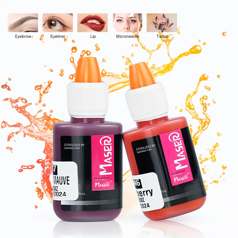 10ml Tattoo Ink Permanent Makeup Pigments for Tattoo Machine pigmento Microblading Pigment Eyebrow Lip Eyeliner Make up 25 color