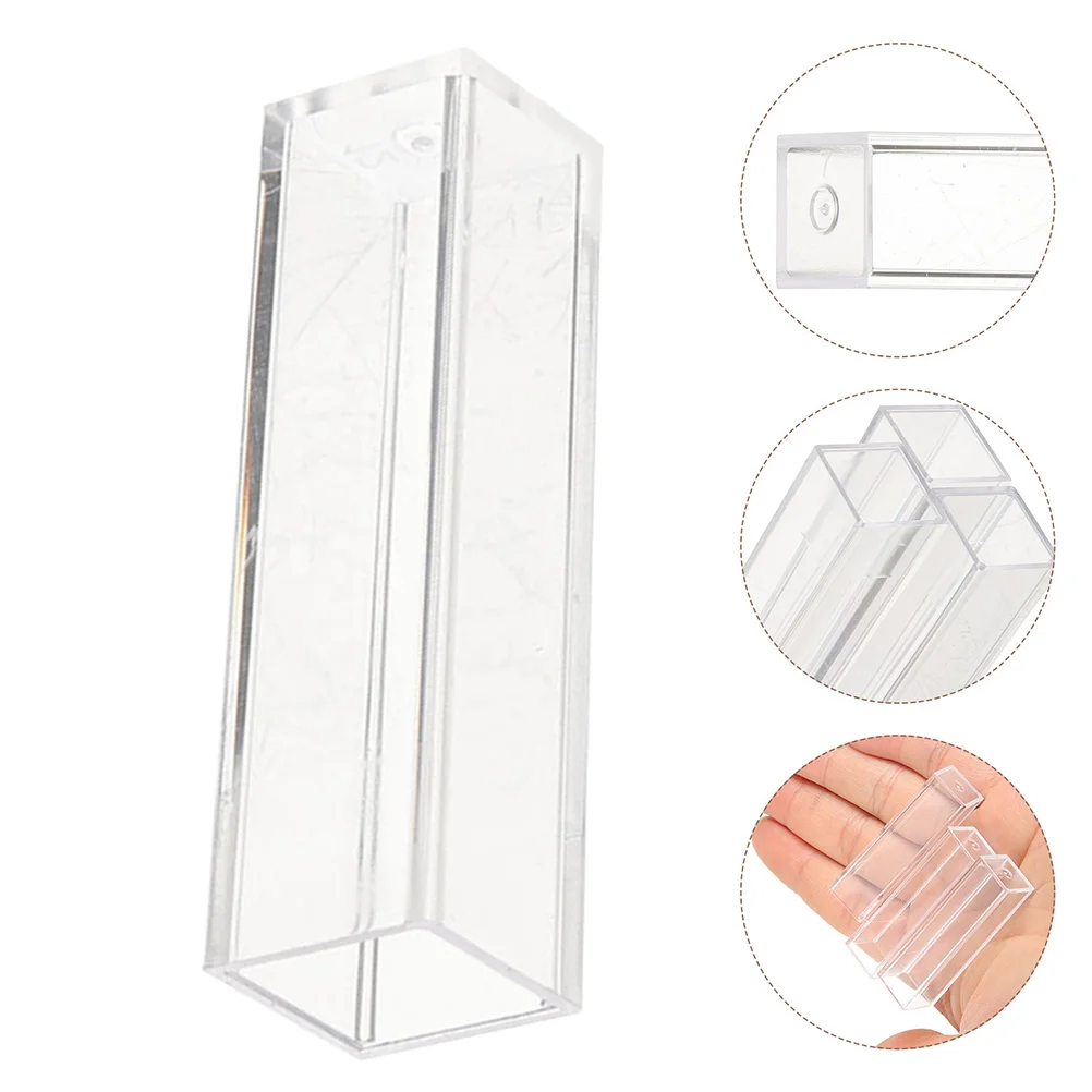 Cubetas transparentes de plástico para laboratorio de experimentos, tipo estándar preciso, pequeño, 8 Uds.