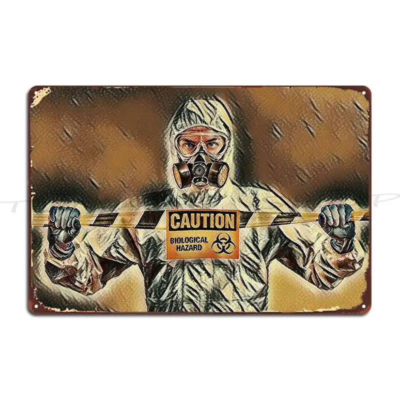 Fight agains virus Social Distance Thing Metal Plaque Poster Club Decoration PaintingGarage Designing  Tin Sign Poster