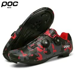 Moto Poc Shoes MTB Flat Pedal Bicycle Shoes Men Rubber Non-slip Mountain Bike Footwear Racing Cleatless Speed Cycling Sneaker