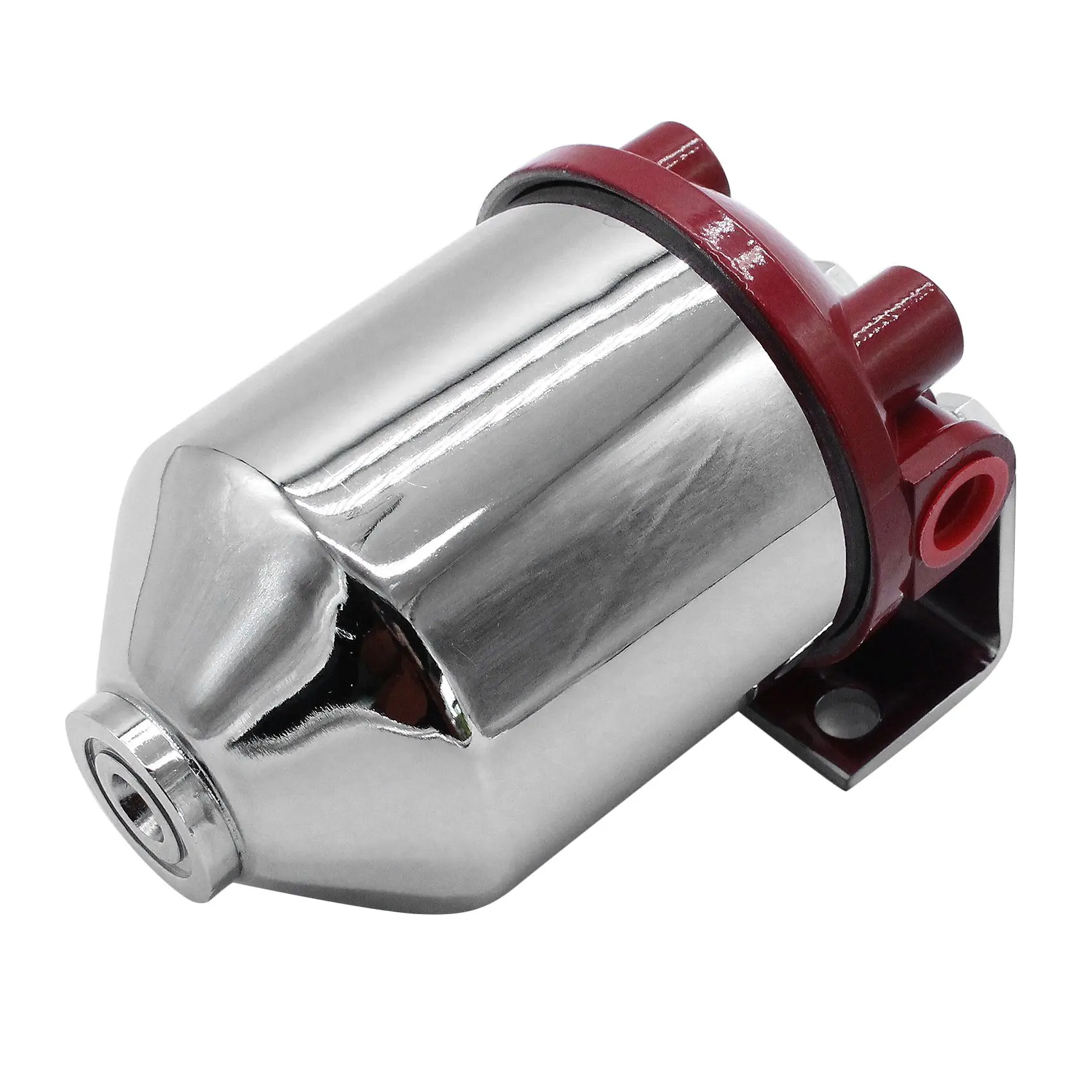 Estrutura grande do filtro de combustível da vasilha inline 3/8 NPT entrada saída corrida 10 mícrons