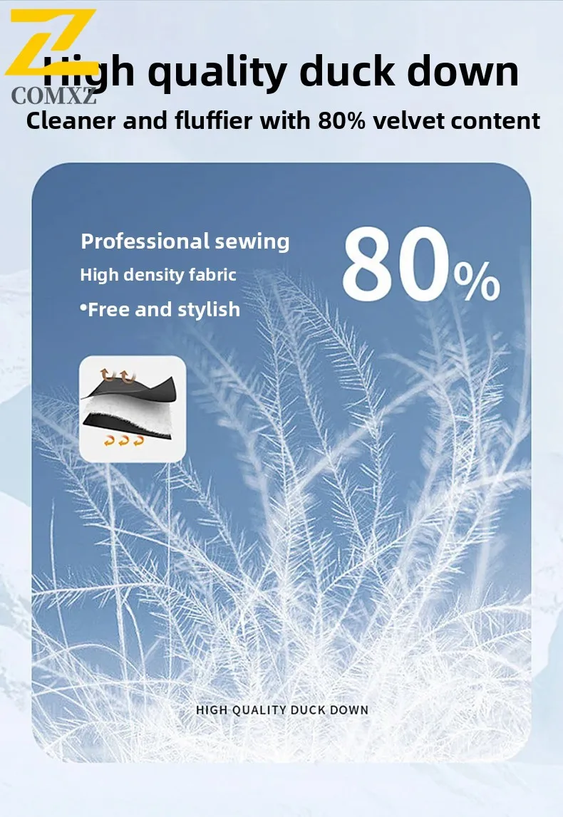 الرجال أسفل سترة 2025 الأبيض أوزة الصوف الجرافين سميكة الدافئة الوقوف طوق سترة قطن في الهواء الطلق موضة تنوعا سستة معطف #3