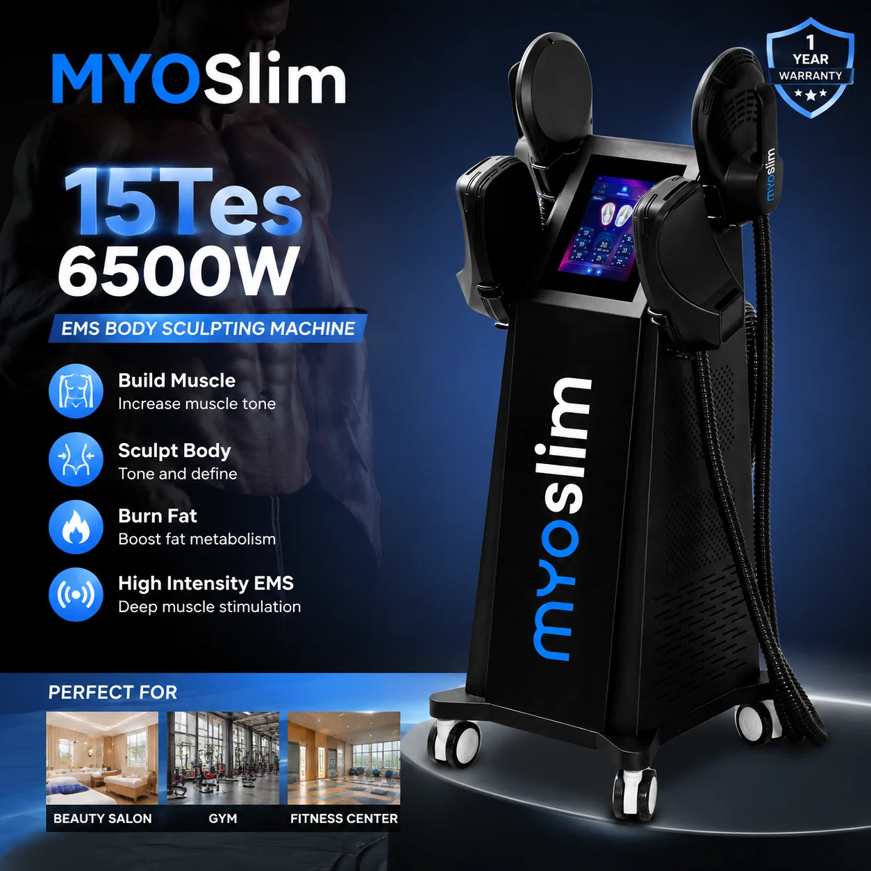 EMS Body Sculpting Machine Professional Muscle Toning System Fat Burner Weight Loss Body Shaping Device for Salon Equipment