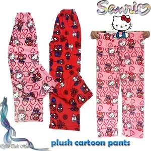 Hello Kitty Cotton Velvet Pajama Set, Unisex Spider-Man, Long Loose Pants, Comfortable Adjustment, Perfect for Sleeping, Casual at Home 12 Main Sales Stuff from Hello Kitty - №10